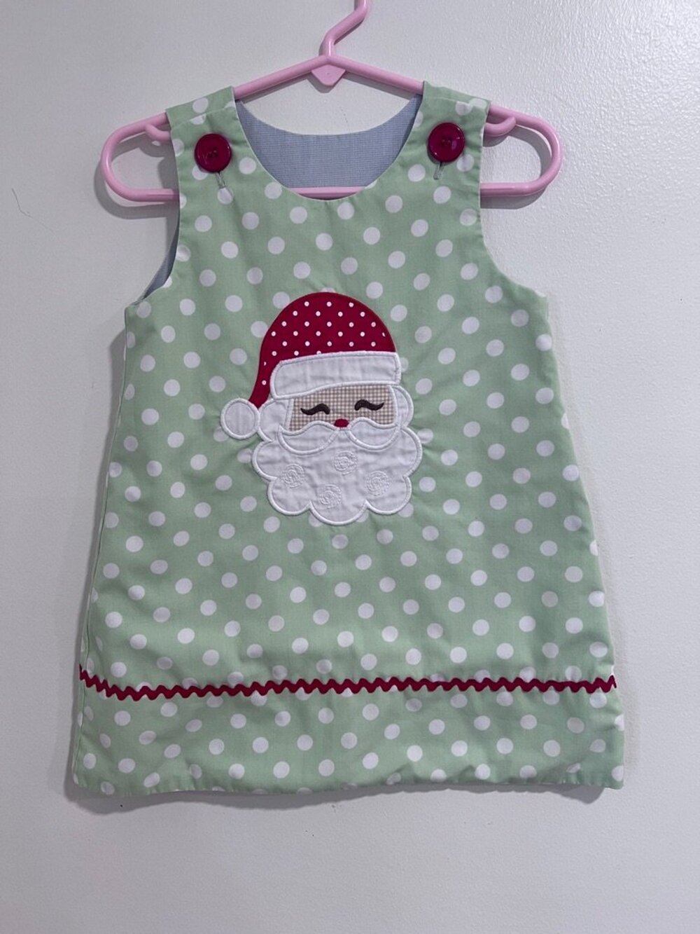Shrimp & Grits Kids Reversible Pumpkin/Santa dress - size 18M